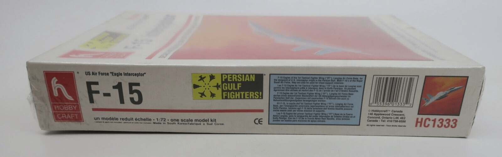 Hobby Craft F-15 INTERCEPTOR Eagle 1/72 Scale Plastic Model Kit HC1333 UNBUILT - WISE GUYS HOBBIES LLC