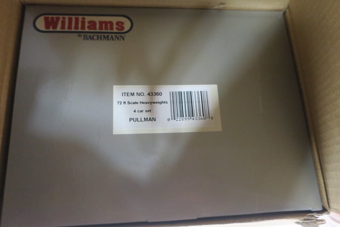 NIB Williams 43360 Pullman 72' Scale Heavyweight Passenger 4-Car Set - WISE GUYS HOBBIES LLC