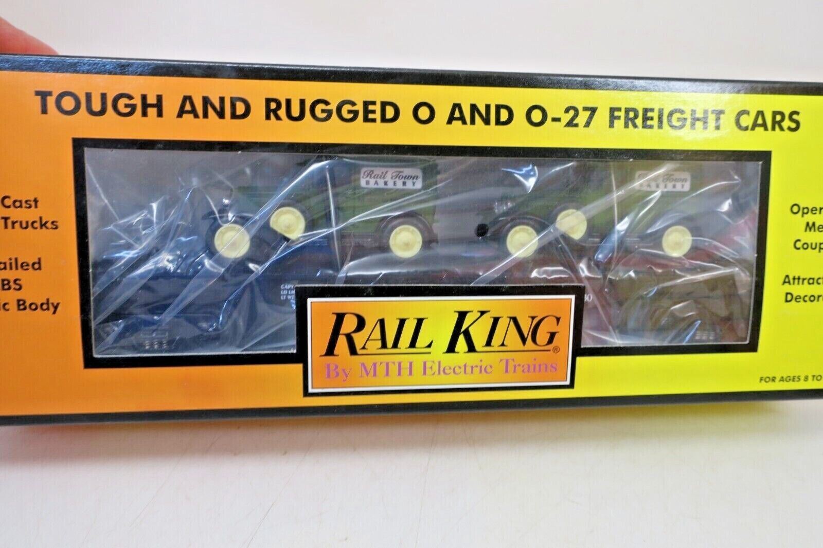 MTH RAIL KING 30-7671 MTH TRANSPORT FLAT CAR W/'30 1/2 TON PANEL VAN NEW 2000 - WISE GUYS HOBBIES LLC