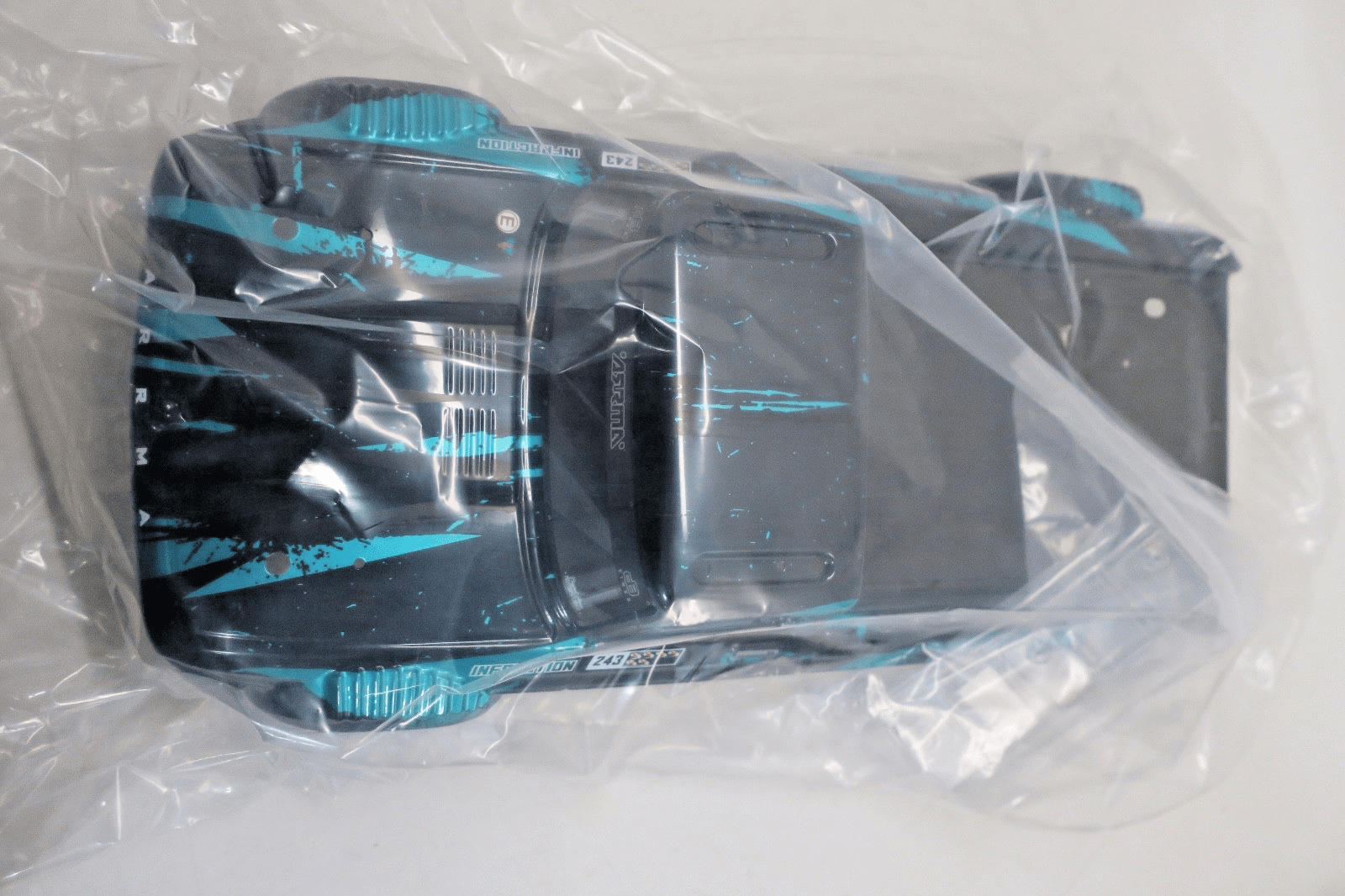 Arrma ARA414008 1/8 Infraction Teal Truck Body SEALED - WISE GUYS HOBBIES LLC