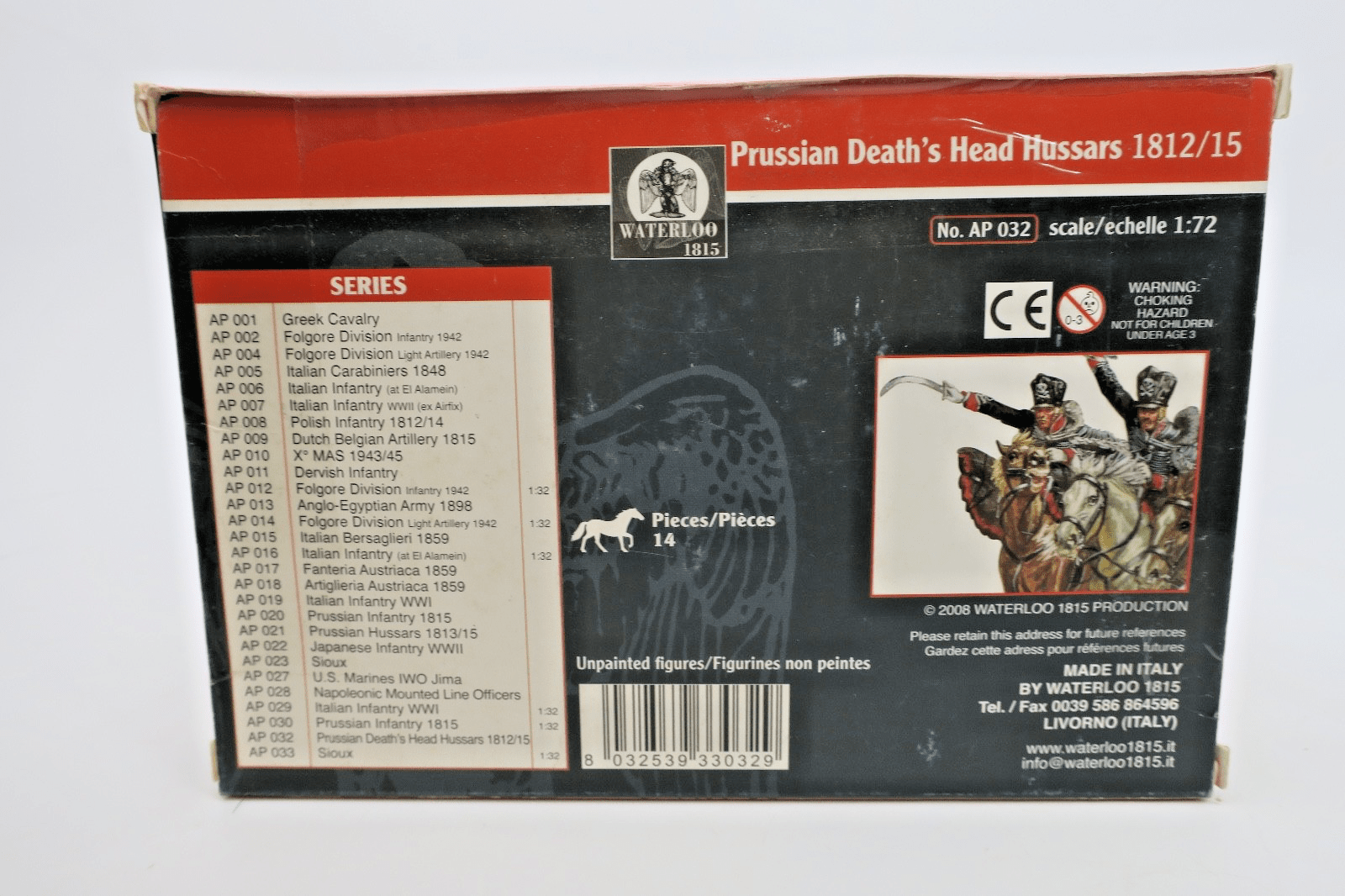 Waterloo 1815 1/72 Prussian Death's Head Hussars 1812/15 Model Kit AP032 - WISE GUYS HOBBIES LLC