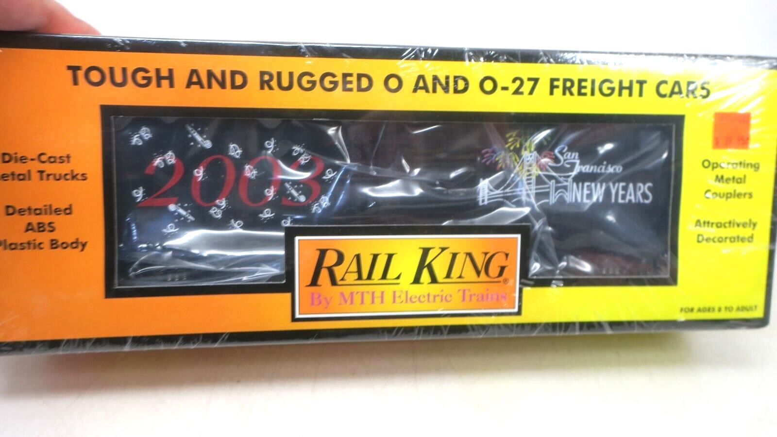 30-74045 MTH 2003 San Francisco New Year's Holiday Box Car New O Gauge - WISE GUYS HOBBIES LLC