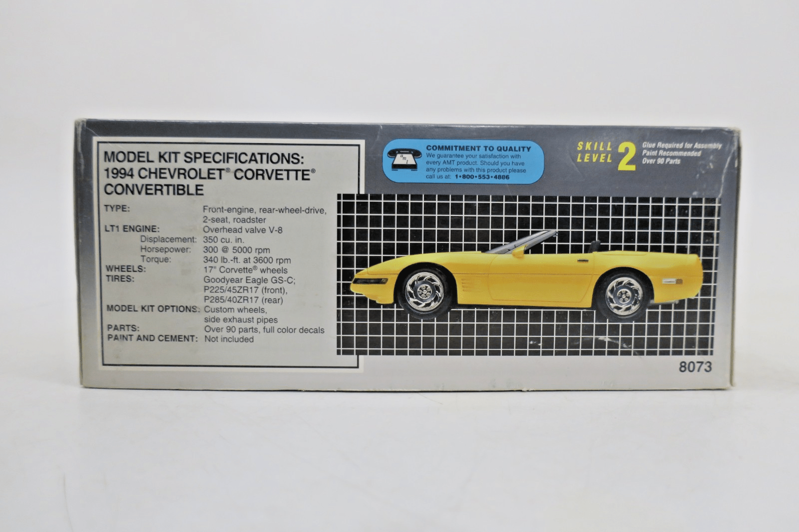 AMT 1/25 1994 Cevrolet Corvette Convertible Model Kit 8073 - WISE GUYS HOBBIES LLC