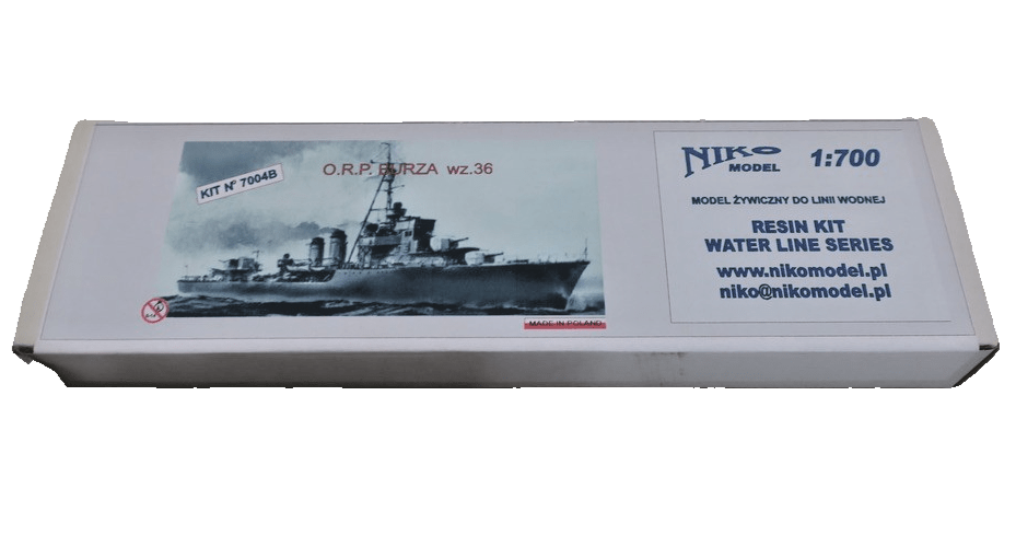 1/700 NIKO POLISH DESTROYER O.R.P. BURZA WZ.36 KIT NO 7004B RESIN PE SHIP MODEL - WISE GUYS HOBBIES LLC