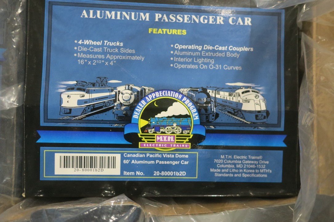 MTH O SCALE DEALER APPRECIATION PROGRAM CANADIAN PACIFIC 20-80001 6 CAR SET NEW - WISE GUYS HOBBIES LLC