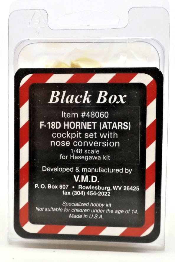 Black Box 1/48 Resin F - 18D Hornet cockpit set with nose for Hasegawa 48060 - WISE GUYS HOBBIES LLC