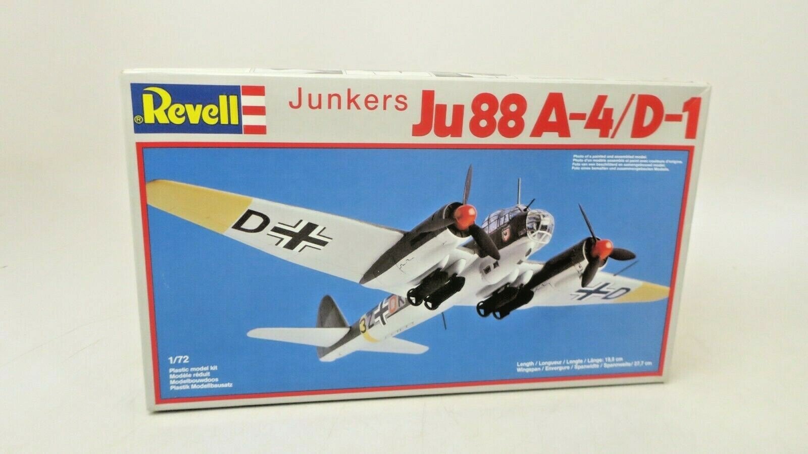 REVELL Junkers Ju88 A-4/D1 4130 Plastic model kit - WISE GUYS HOBBIES LLC
