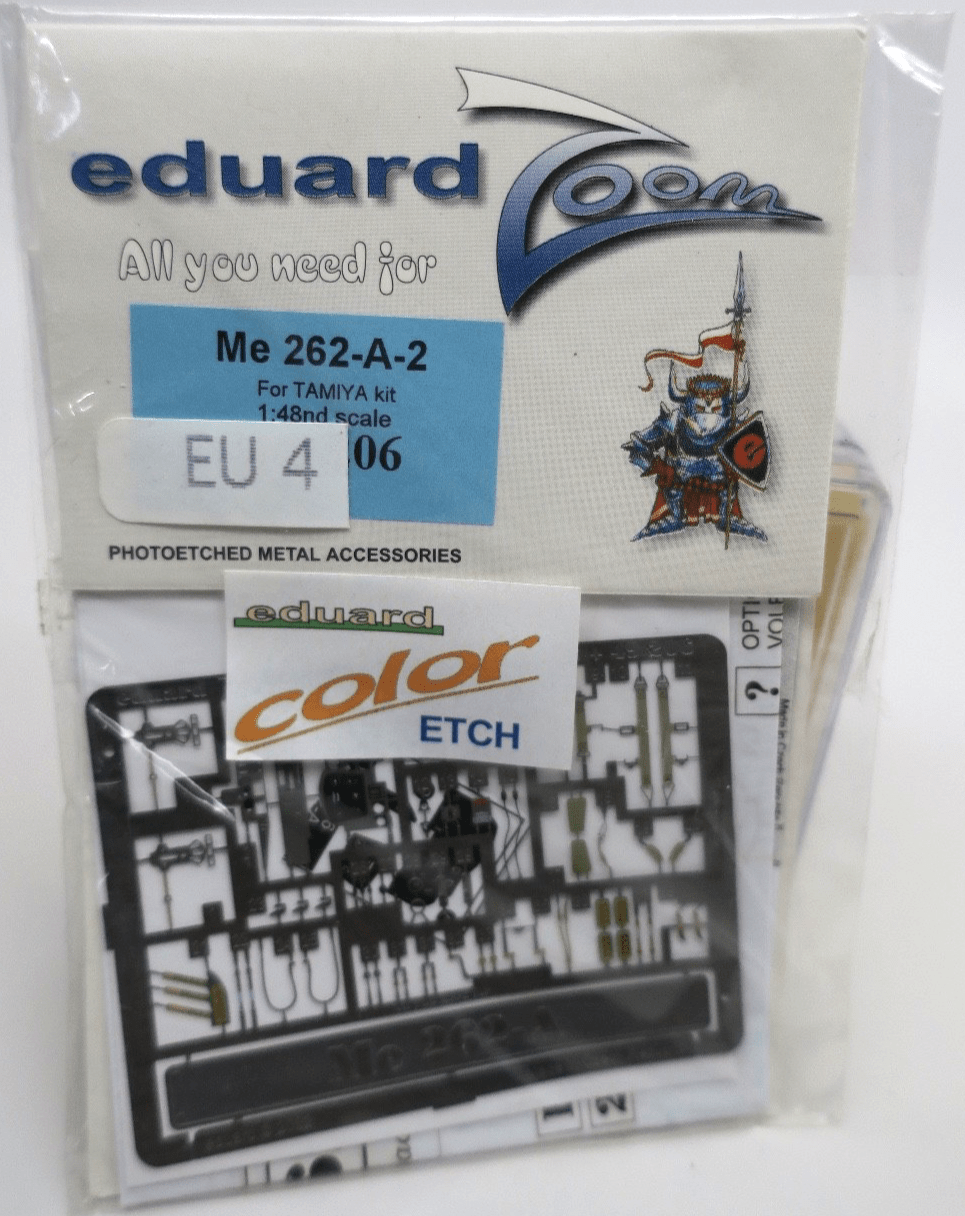 Eduard Zoom 1/48 Me 262 - A - 2 Photo - Etch Detail Set EU406 - WISE GUYS HOBBIES LLC