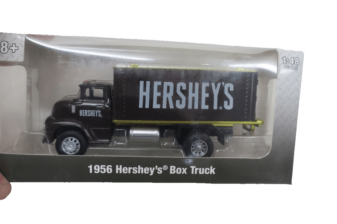 Retired 5 3/4 INCH 1:48 Hershey's 1956 Ford Box Truck O Scale New In Box - WISE GUYS HOBBIES LLC