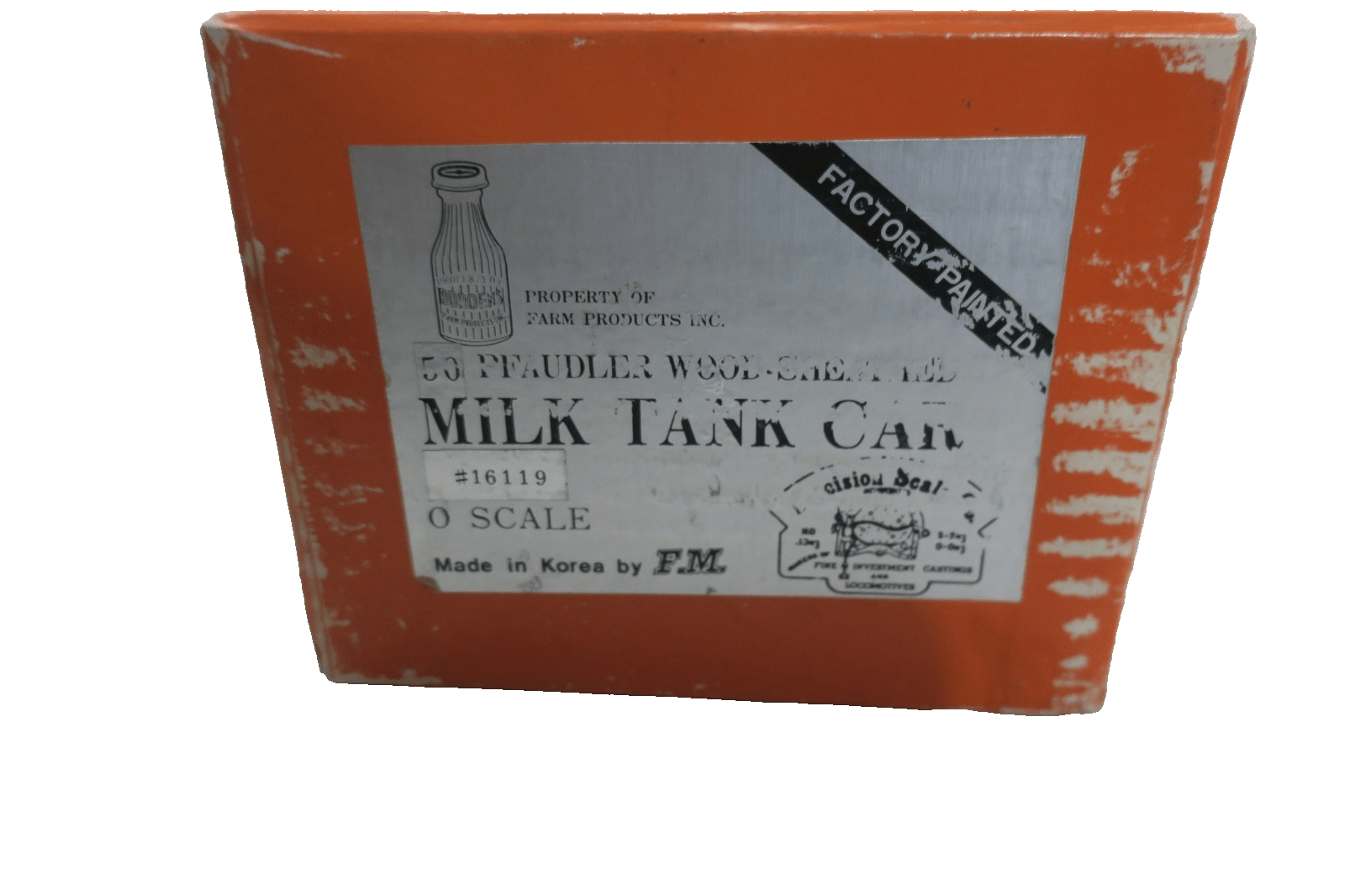 Precision Scale/PSC 16119 Brass 50' Pfaudler Milk Tank Car Reefer Borden's - WISE GUYS HOBBIES LLC