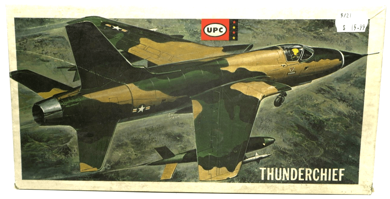 Vintage UPC 1/72 F - 105D Thunderchief Model Kit - WISE GUYS HOBBIES LLC
