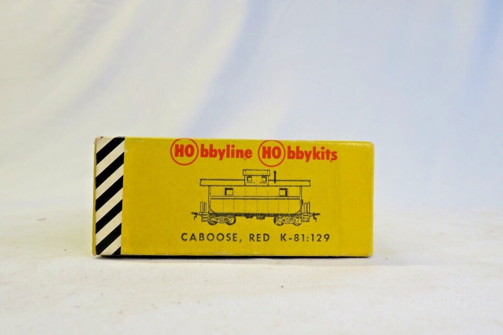 VINTAGE HOBBYLINE HOBBYKIT CABOOSE RED K-81:129 HO SCALE MODEL KIT IN BOX - WISE GUYS HOBBIES LLC