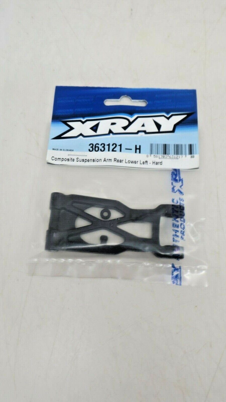 XRAY 363121-H - Composite Suspension Arm Rear Lower Left - Hard [XR-363121-H] - WISE GUYS HOBBIES LLC