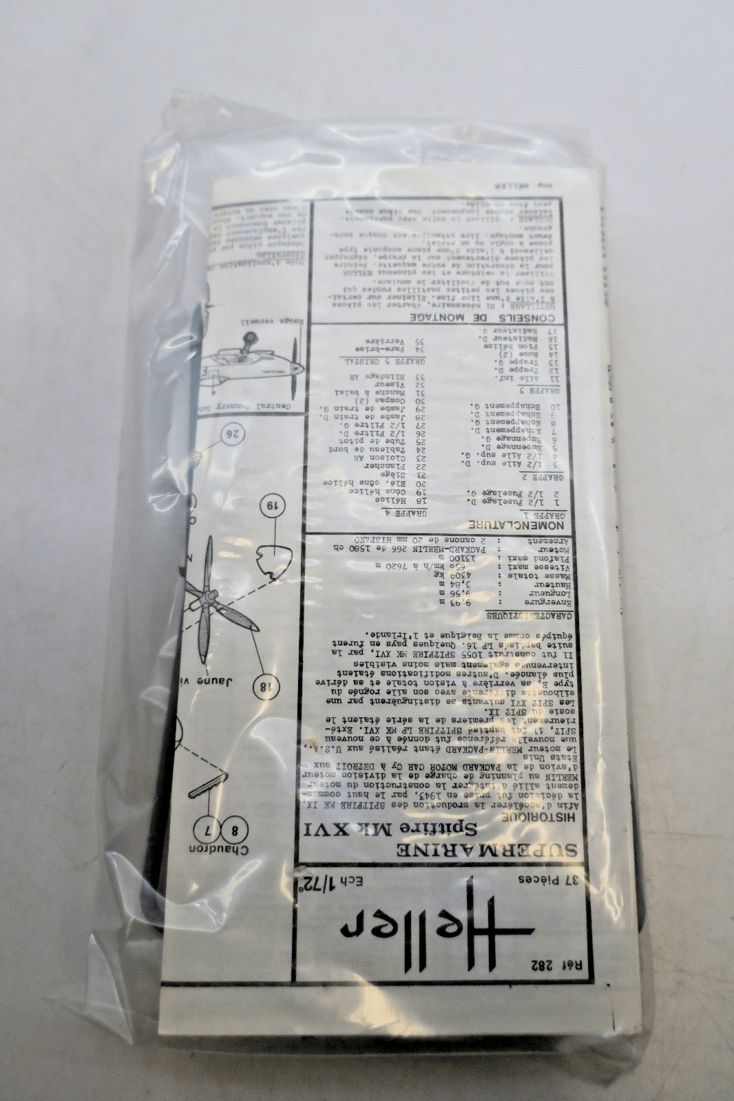Heller 1/72 Supermarine Spitfire Mk XVI E Model Kit N282 - WISE GUYS HOBBIES LLC