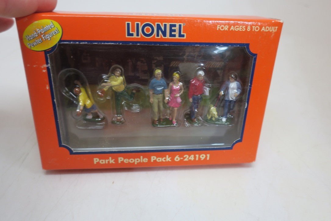 Lionel 6 - 24191 Park People Pack O - 27 NIB Pewter Hand Painted 5 Pieces 2004 - WISE GUYS HOBBIES LLC