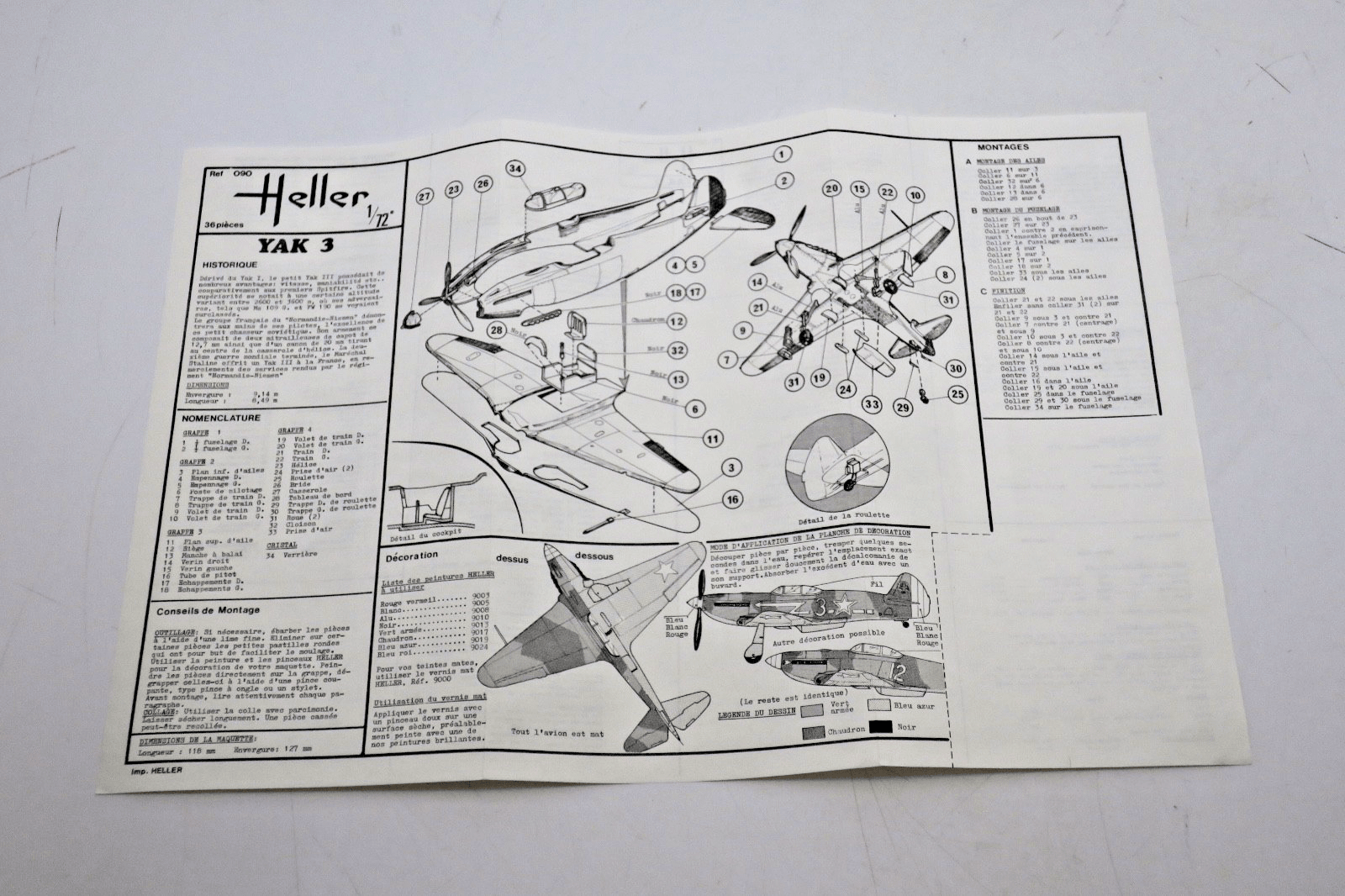 Heller 1/72 Yakovlev Yak3 Model Kit 250 - WISE GUYS HOBBIES LLC