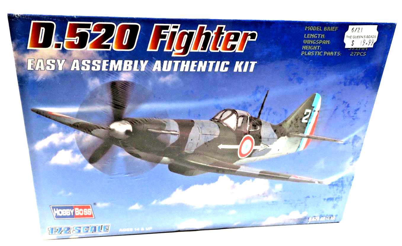 Hobby Boss 1/72 D.520 Fighter Model Kit 80237 - WISE GUYS HOBBIES LLC