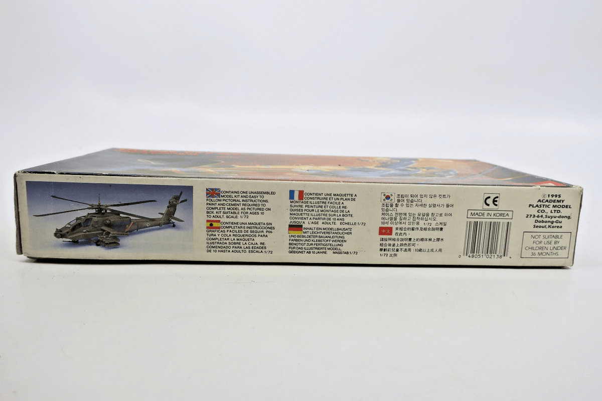 Academy 1/72 McDonnell Douglas AH - 64A Apache Model Kit 2138 - WISE GUYS HOBBIES LLC