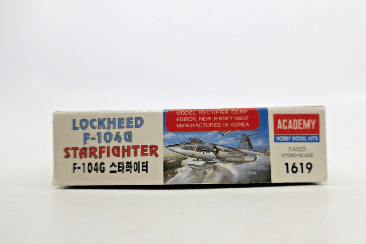 Academy 1/72 Lockheed F-104G Starfighter Model Kit 1619 - WISE GUYS HOBBIES LLC