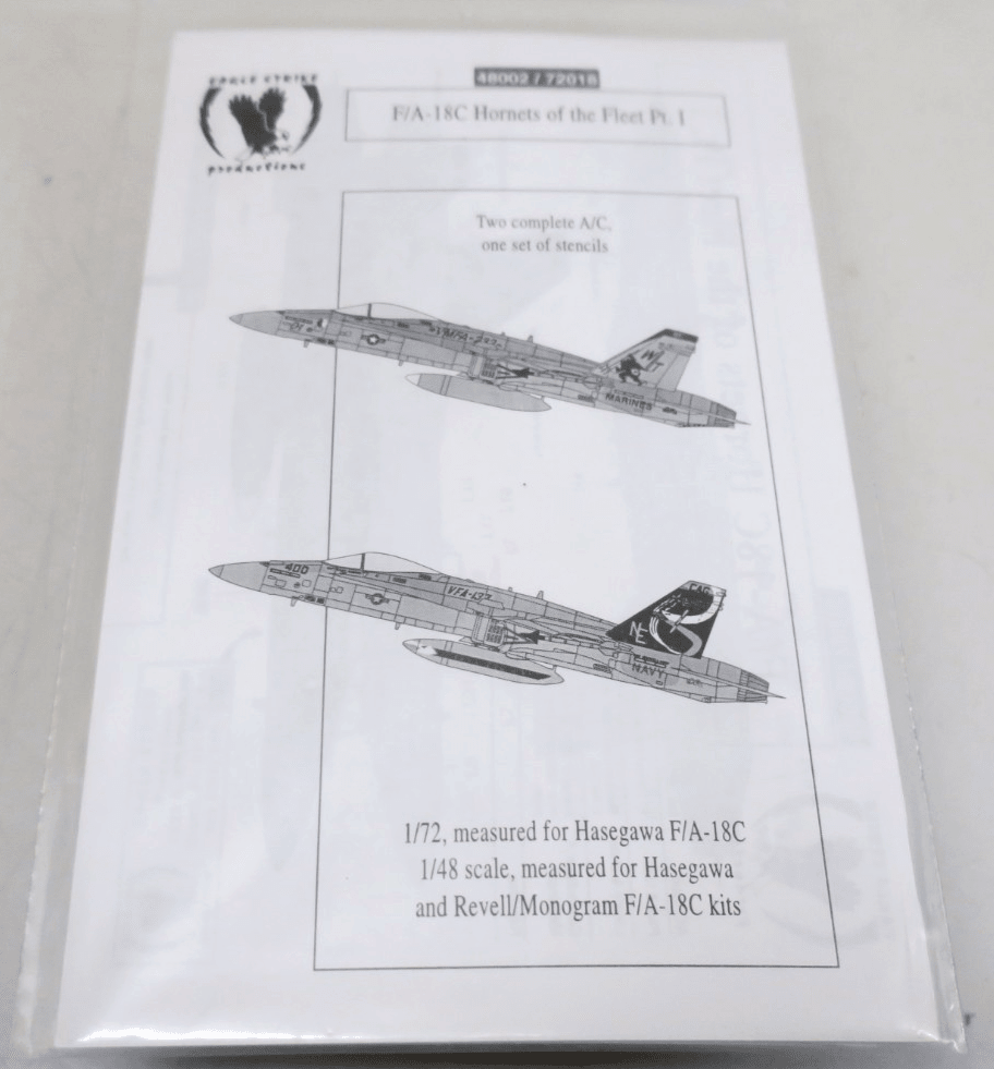 Eagle Strike - F/A - 18C Hornets Of The Fleet Pt.I Decals 48002 - WISE GUYS HOBBIES LLC
