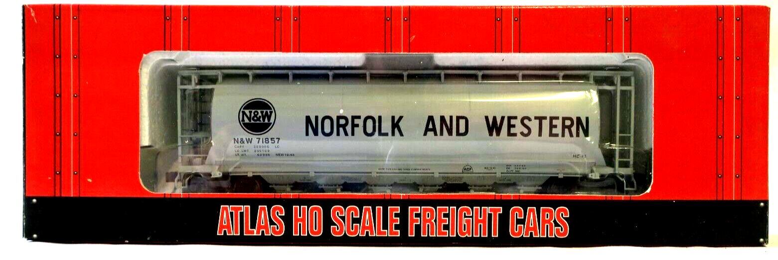 ATLAS O TRAIN 6-BAY NORFOLK AND WESTERN RR CYLINDRICAL HOPPER CAR NO. 71857 - WISE GUYS HOBBIES LLC