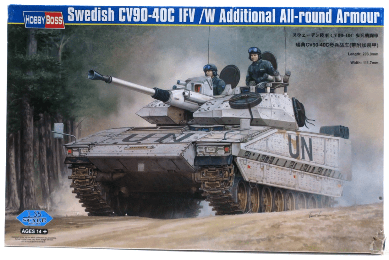 Hobby Boss 1/35 Swedish CV90-40C IFV /W Additional Armour Model Kit 82475 - WISE GUYS HOBBIES LLC