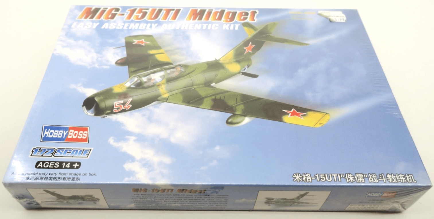 Hobby Boss 1/72 MiG - 15UTI Midget Model Kit 80262 - WISE GUYS HOBBIES LLC