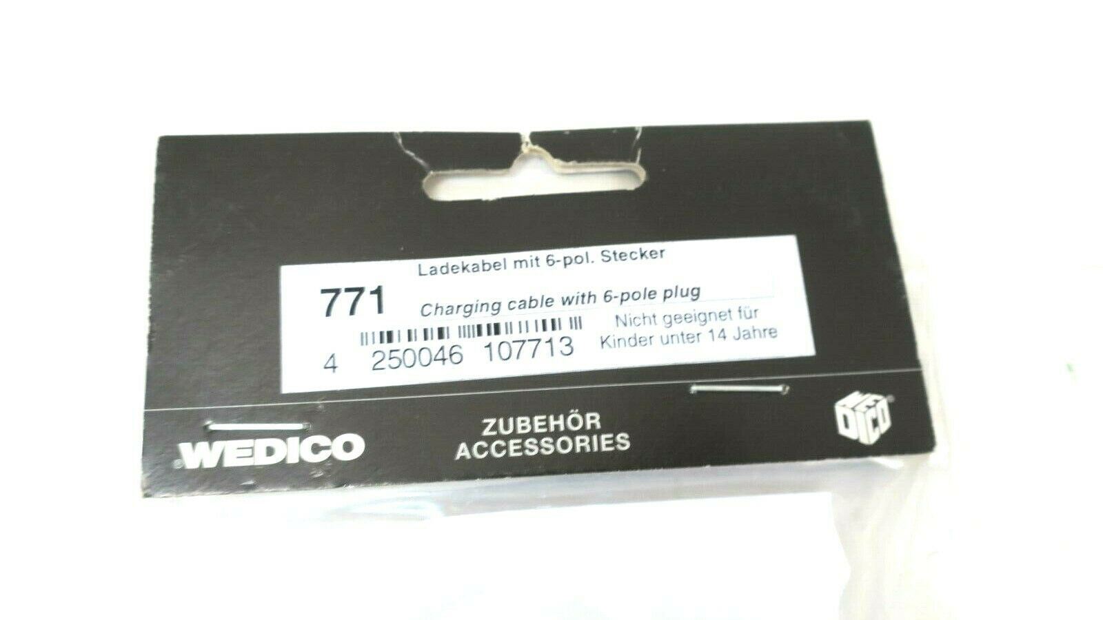 Wedico Charging cable with 6-pin connector. (771) - WISE GUYS HOBBIES LLC