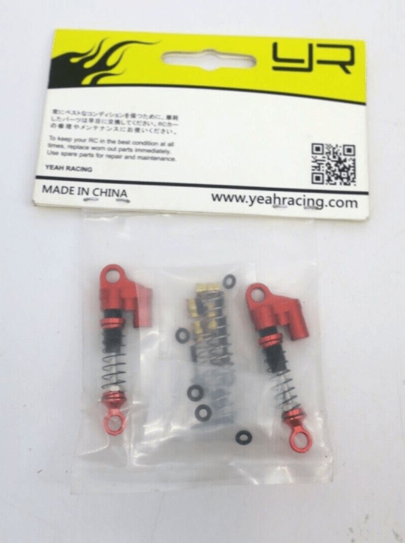 Yeah Racing Aluminum Shock Pair For Axial SCX24 Black AXSC-047BK - WISE GUYS HOBBIES LLC