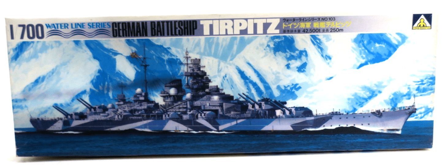 Aoshima 1/700 German Battleship Tirpitz Model Kit 103 - WISE GUYS HOBBIES LLC