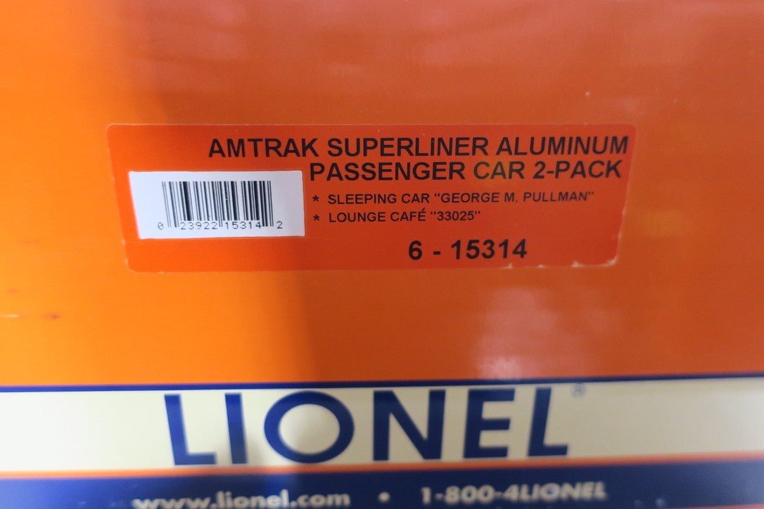 Lionel 6-15314 Amtrak Superliner 2-Pack w/15350 Pulman Sleeper/15351 Cafe Lounge - WISE GUYS HOBBIES LLC