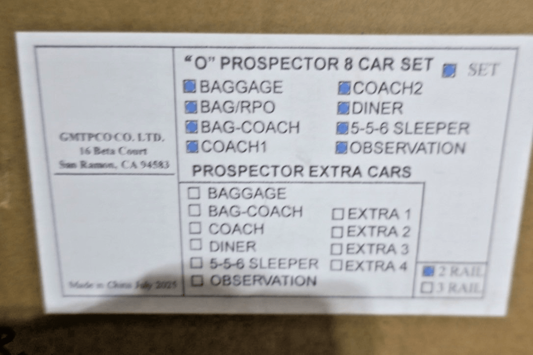 Golden Gate Depot DRGW PROSPECTOR CARS Set of 8 (O Scale Aluminum) - WISE GUYS HOBBIES LLC