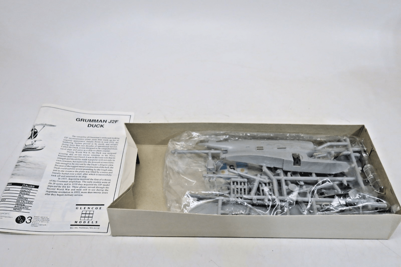 Glencoe Models 1/48 Grumman J2F - 2 Duck Model Kit 04101 - WISE GUYS HOBBIES LLC