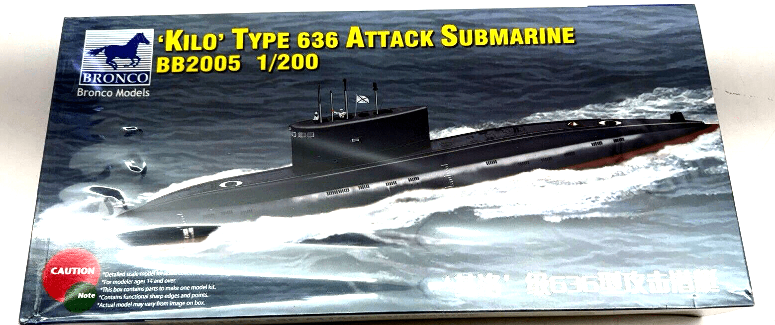 Bronco BB2005 1/200 Kilo Class Type 636 Attack Submarine Model Kit - WISE GUYS HOBBIES LLC
