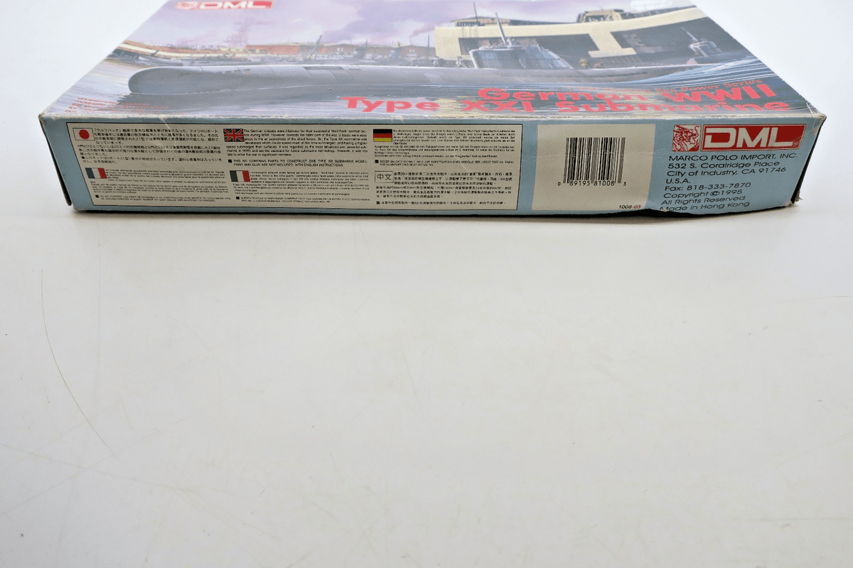 DML 1/350 German WWII Type XXI Submarine Model Kit 1008 - WISE GUYS HOBBIES LLC