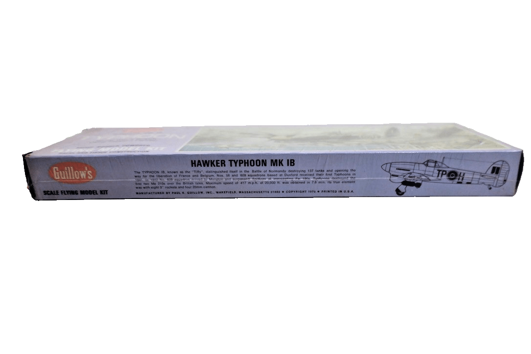Guillow's Hawker MK IB Typhoon Balsa Flying Airplane Model Kit  906 - WISE GUYS HOBBIES LLC