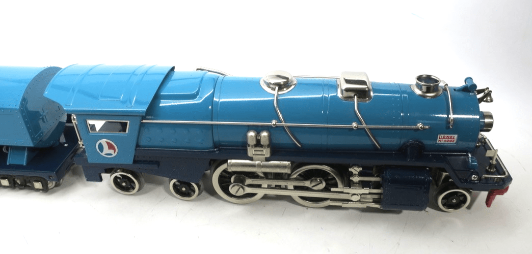 MTH Standard Gauge Tinplate Two Tone Blue Nickel 400E Steam Engine Blue Comet - WISE GUYS HOBBIES LLC
