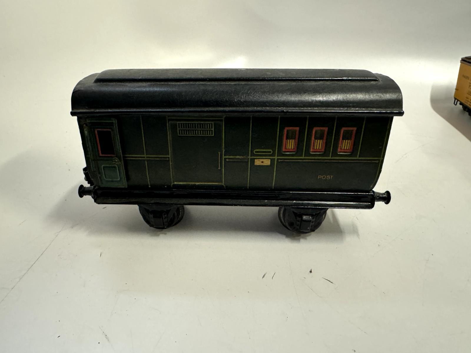 MARKLIN 1 GAUGE MAIL VAN TIN LITHO PREWAR WAGON MADE IN GERMANY - WISE GUYS HOBBIES LLC