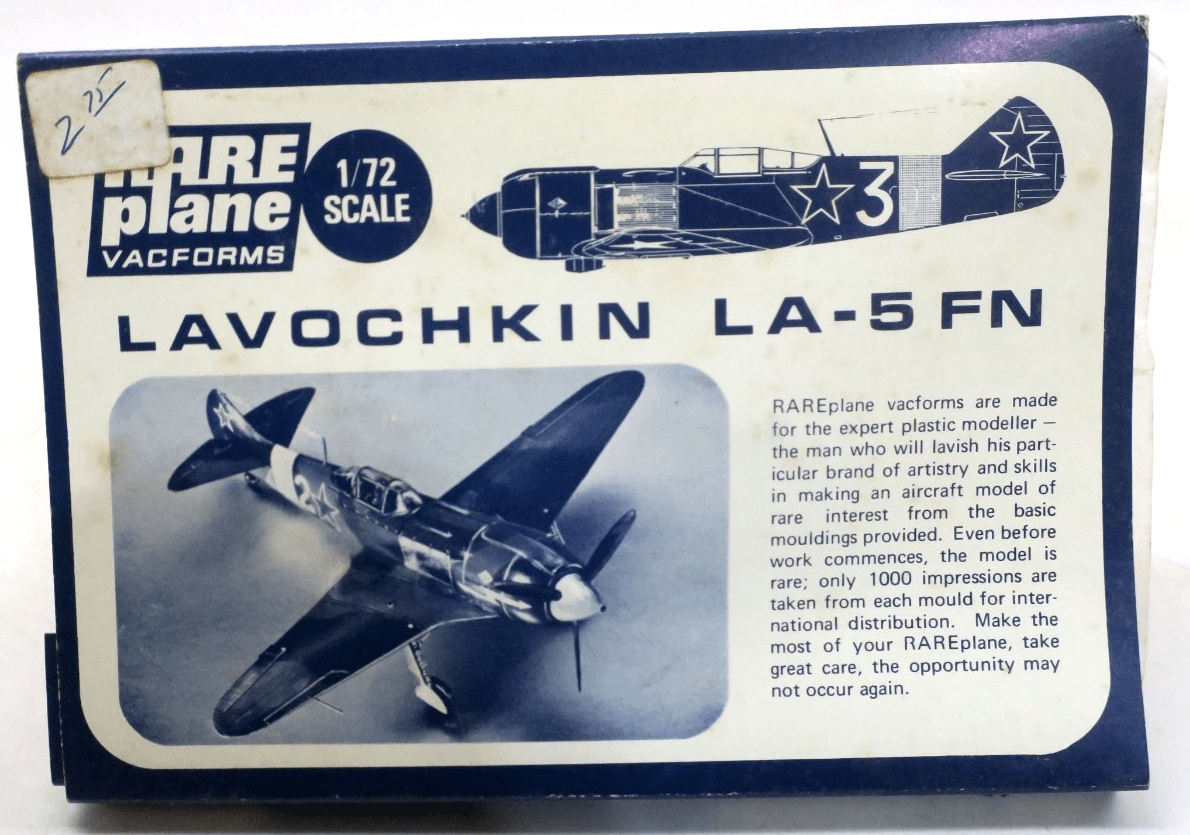 RAREplane 1/72 Lavochkin LA-5 FN Vacuum-Formed Model Kit - WISE GUYS HOBBIES LLC