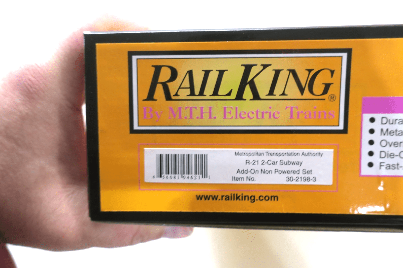 MTH Rail King MTA R - 21, 2 - Car Subway Add - On Non Powered 30 - 2198 - 3 - WISE GUYS HOBBIES LLC
