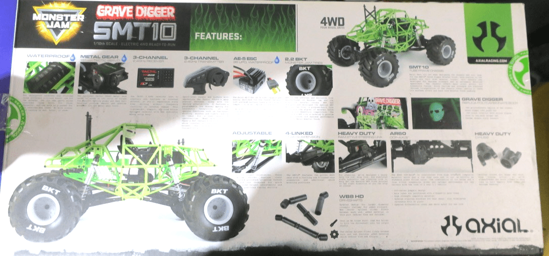 Axial Grave Digger RTR RC 1/10 scale SMT10 Off Road Truck Rare - WISE GUYS HOBBIES LLC