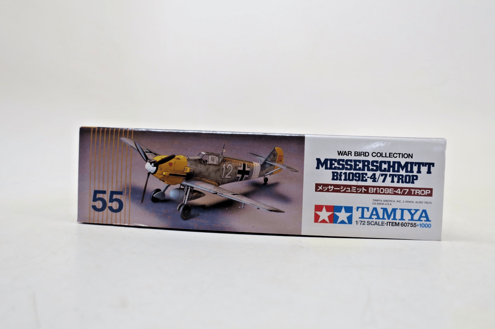 Tamiya 1/72 Messerschmitt BF109 E - 4/7 Trop Model Kit 55 - WISE GUYS HOBBIES LLC