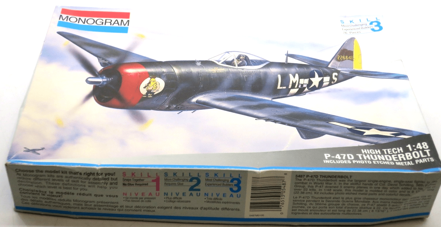 Monogram 1/48 P-47D Thunderbolt High Tech Model Kit 5487 - WISE GUYS HOBBIES LLC