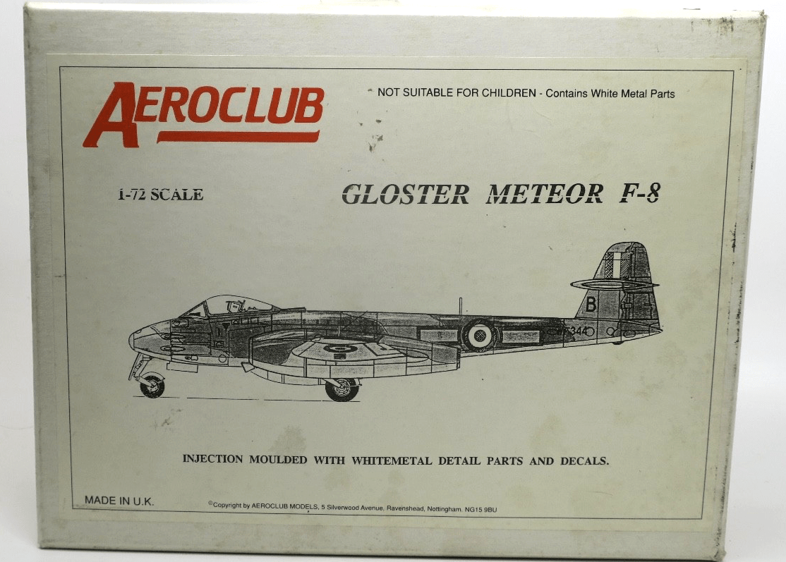 Aeroclub 1/72 Gloster Meteor F - 8 Model Kit - WISE GUYS HOBBIES LLC