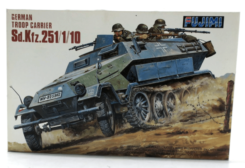 Fujimi 1/76 German Troop Carrier Sd.Kfz.251/1/10 Model Kit 76006 - WISE GUYS HOBBIES LLC
