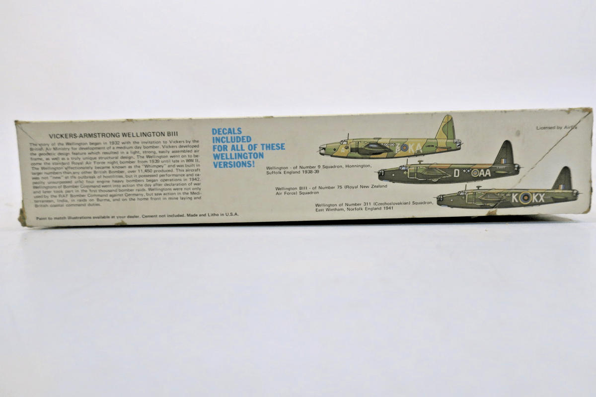 MPC 1/72 Vickers Wellington Model Kit 2 - 2005 NO DECALS - WISE GUYS HOBBIES LLC
