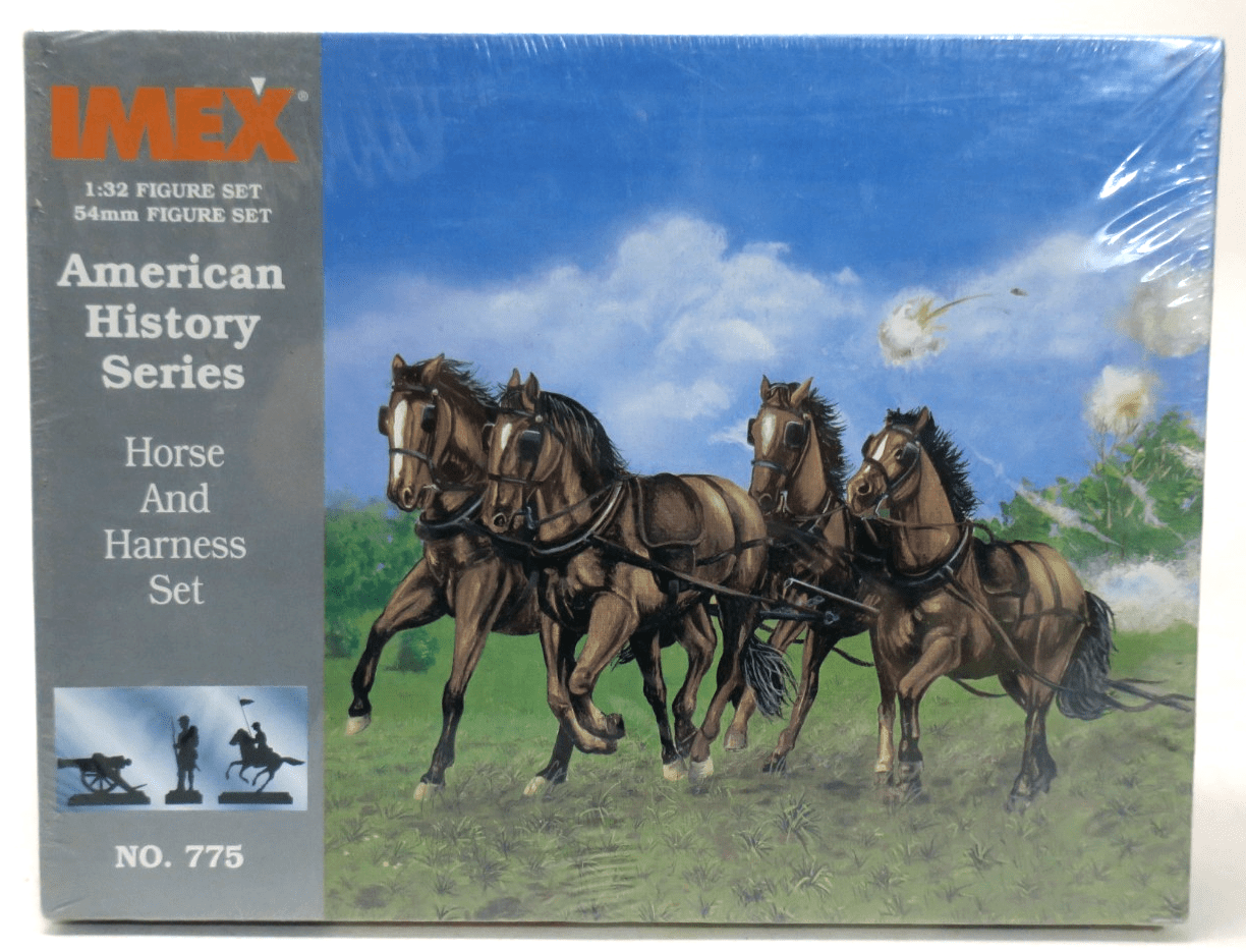 IMEX 1/32 American History Series Horse And Harness Set Model Kit 775 SEALED - WISE GUYS HOBBIES LLC