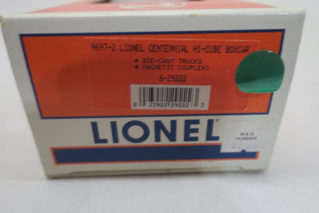 Lionel 6 - 29222 Centennial Hi - Cube Single Door Boxcar - O Gauge - New 9697 - 2 - WISE GUYS HOBBIES LLC