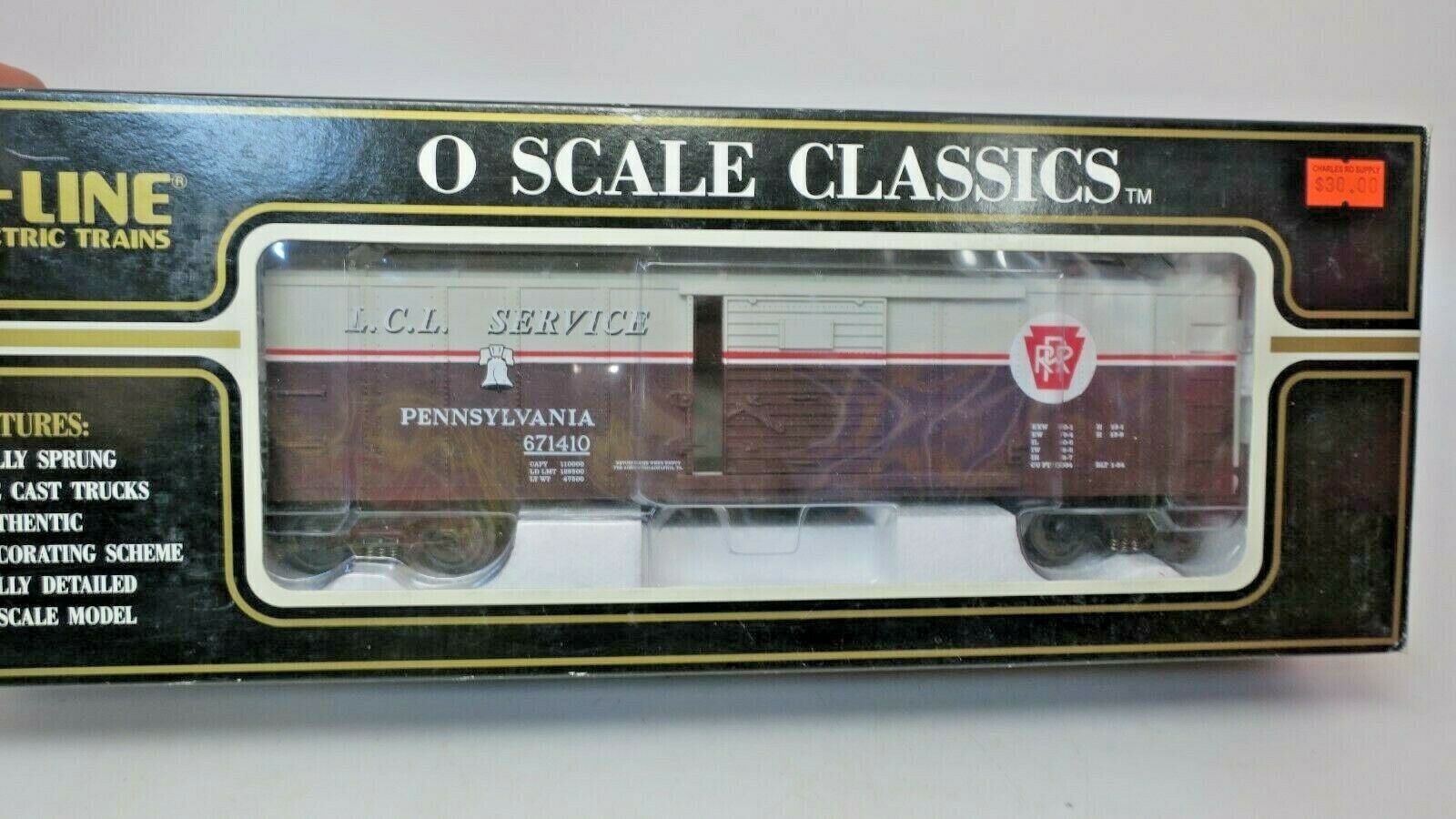 MTH K-LINE RAILKING 30-7459 PENNSYLVANIA BOX CAR 671410 LCL SERVICE - WISE GUYS HOBBIES LLC