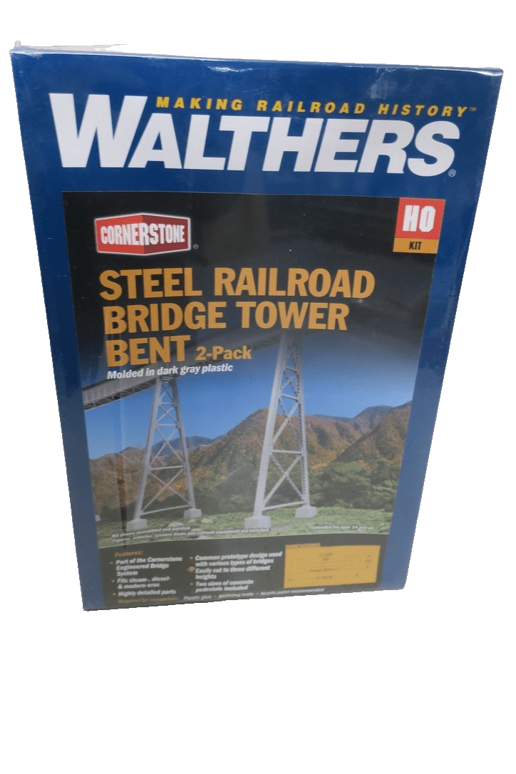 Walthers 933 - 4554 Steel Railroad Bridge Tower Kit HO Scale Train - WISE GUYS HOBBIES LLC